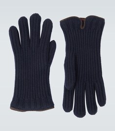 Кашемировые перчатки Loro Piana, синий