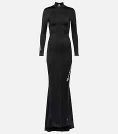 Спортивное платье из джерси Balenciaga, черный