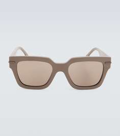 Квадратные солнцезащитные очки Fendi, коричневый