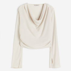 Блузка H&amp;M Cowl-neck, светло-бежевый H&M