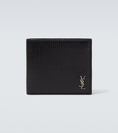 Кожаный кошелек Saint Laurent, черный