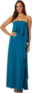 Платье Satin Back Crepe BCBGMAXAZRIA, цвет Moroccan Blue