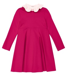 Плиссированное платье из джерси Il Gufo, розовый