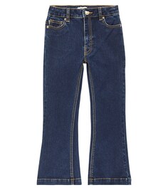 Расклешенные джинсы Moschino Kids, синий
