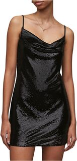 Платье Haddi с пайетками AllSaints, черный