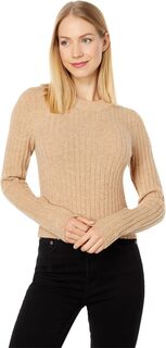 Узкий пуловер Anguila с круглым вырезом Madewell, цвет Heather Camel