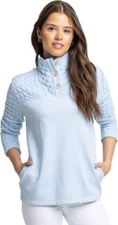 Стеганый пуловер Kelsea Heather с длинными рукавами Southern Tide, цвет Heather Dream Blue