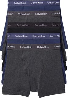 Комплект из 5 трусов-боксеров Cotton Classics Calvin Klein Underwear, цвет Black/Charcoal Heather/Blue Shadow