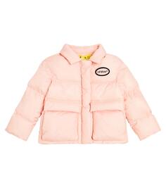 Стеганая куртка-пуховик arrow Off-White Kids, розовый