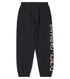 Спортивные брюки из хлопкового джерси с логотипом Dolce&amp;Gabbana Kids, черный