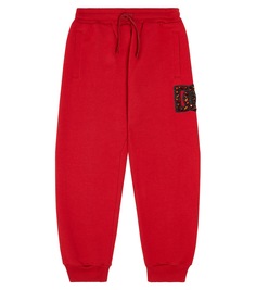 Спортивные брюки из джерси с логотипом Dolce&amp;Gabbana Kids, красный
