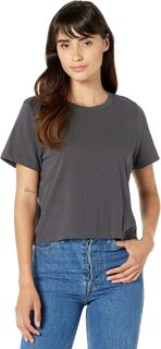 Укороченная хлопковая футболка Softfade Madewell, цвет Coal