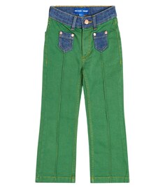 Прямые джинсы wrangler со вставками Mini Rodini, зеленый