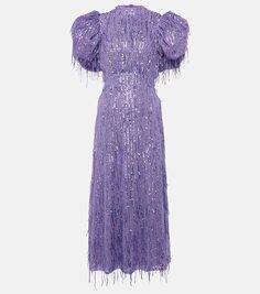 Платье миди noon с пайетками Rotate Birger Christensen, фиолетовый