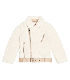 Куртка из искусственной овчины Chloé Kids, белый