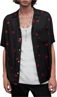 Рубашка с коротким рукавом Lips AllSaints, цвет Jet Black