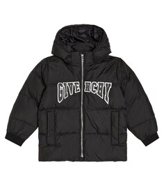 Пуховик с логотипом Givenchy Kids, черный