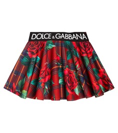 Юбка с аквалангом с принтом Dolce&amp;Gabbana Kids, мультиколор