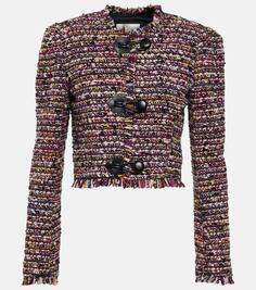 Укороченная куртка gradilia из смесовой шерсти Isabel Marant, фиолетовый
