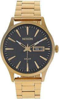 Часы Sentry Solar Stainless Steel Nixon, цвет All Gold/Black