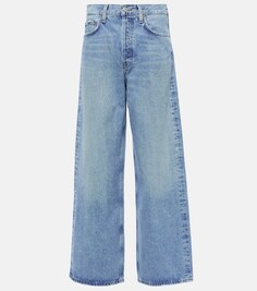 Мешковатые прямые джинсы с низкой посадкой Agolde, синий