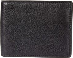 Кошелек Slim Bifold in Sport Calf COACH, черный