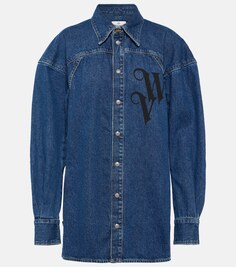 Джинсовая рубашка с логотипом Vivienne Westwood, синий