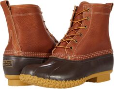 Резиновые сапоги Bean Boot 8&quot; Tumbled Leather Primaloft Shearling Lined L.L.Bean, цвет Tan/Bean Boot Brown/Gum L.L.Bean®