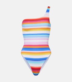 Купальник на одно плечо с принтом шеврон Missoni Mare, мультиколор