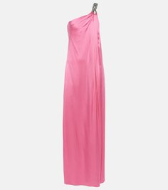 Атласное платье falabella с цепочкой Stella Mccartney, розовый