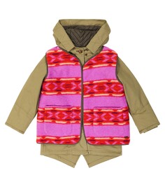Многослойное хлопковое пальто с принтом Scotch &amp; Soda Kids, розовый