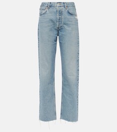 Прямые джинсы с завышенной талией в стиле 90-х годов Agolde, синий