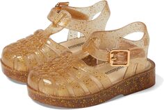 Сандалии на плоской подошве Mini Posses Final De Ano BB Mini Melissa, цвет Beige/Glitter/Gold