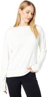 Мягкий пуловер из махровой ткани с драпировкой и воротником-стойкой с длинными рукавами Mod-o-doc, цвет Platinum