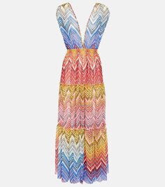 Платье макси с зигзагом Missoni Mare, мультиколор