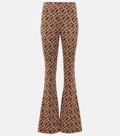 Расклешенные брюки с принтом greg Diane Von Furstenberg, коричневый