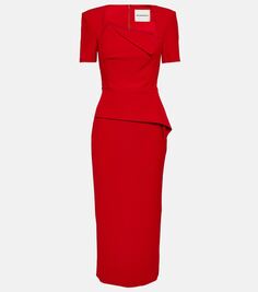 Асимметричное платье из крепа Roland Mouret, красный