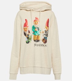 Худи gnome trio из хлопка Jw Anderson, бежевый