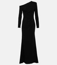 Асимметричное платье из кади Roland Mouret, черный