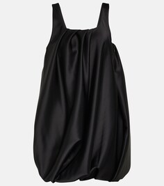 Мини-платье из перекрученного атласа Jw Anderson, черный