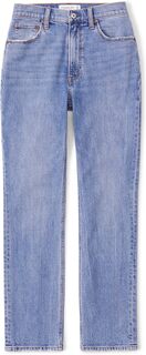 Джинсы Curve Love Ultra High Rise Ankle Straight Jean Abercrombie &amp; Fitch, цвет Medium