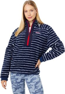 Толстовка Break Stripe Sherpa Supershep Vineyard Vines, цвет Navy Stripe