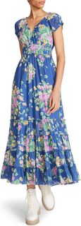 Платье Enchanted Garden Printed Cotton Voile Maxi Betsey Johnson, цвет Surf the Web