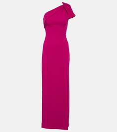 Платье из кади на одно плечо Roland Mouret, фиолетовый