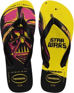 Шлепанцы Star Wars Flip Flop Sandal Havaianas, цвет Black/Pop Yellow