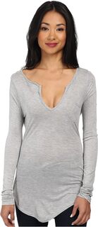 Открытая футболка на пуговицах L/S LAmade, цвет Heather Grey