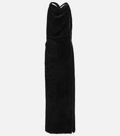 Бархатное платье Proenza Schouler, черный