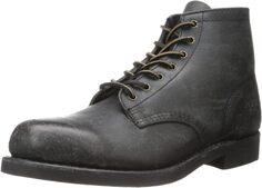 Ботинки на шнуровке Prison Boot Frye, цвет Black Polished Stonewash