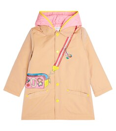 Тренч из смесового хлопка Marc Jacobs Kids, бежевый