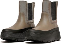 Ботинки Челси F-Mode Water-Resistant Flatform Chelsea Boots FitFlop, цвет Minky Grey